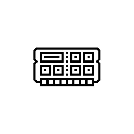 ram vector icon. computer component icon outline style. perfect use for logo, presentation, website, and more. simple modern icon design line styleのイラスト素材