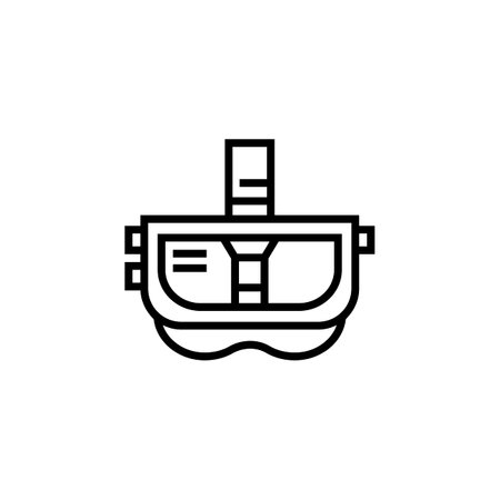 vr glasses vector icon. computer component icon outline style. perfect use for logo, presentation, website, and more. simple modern icon design line styleのイラスト素材