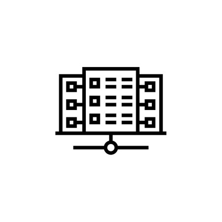 server vector icon. computer component icon outline style. perfect use for logo, presentation, website, and more. simple modern icon design line styleのイラスト素材