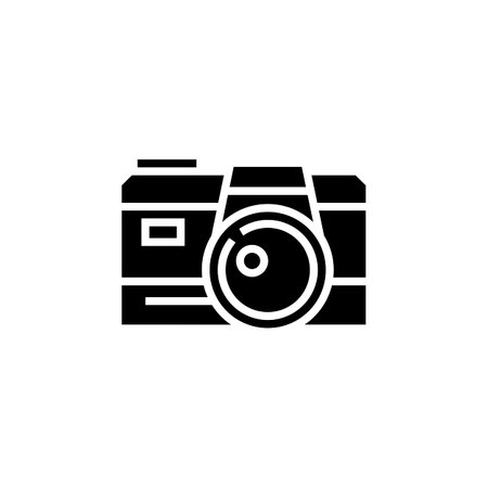 digital camera vector icon. computer component icon solid style. perfect use for logo, presentation, website, and more. simple modern icon design glyph styleのイラスト素材
