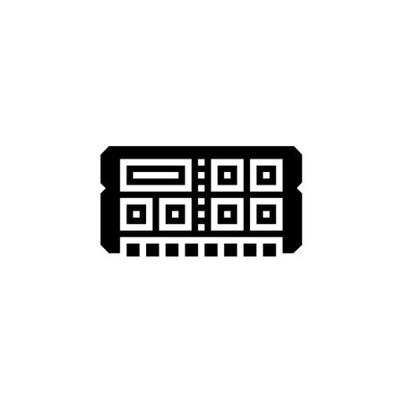 ram vector icon. computer component icon solid style. perfect use for logo, presentation, website, and more. simple modern icon design solid styleのイラスト素材