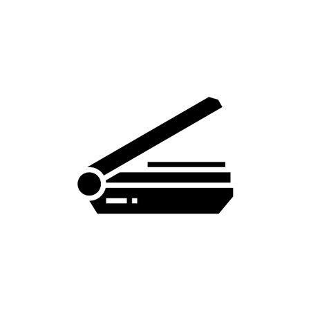 scanner vector icon. computer component icon solid style. perfect use for logo, presentation, website, and more. simple modern icon design solid styleのイラスト素材