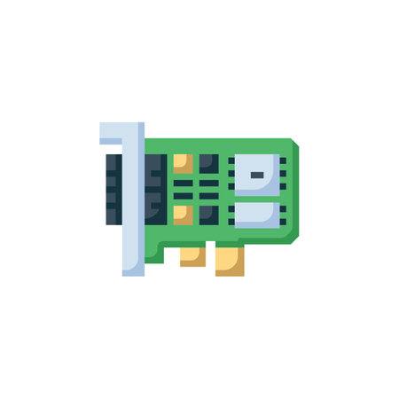 sound card vector icon. computer component icon flat style. perfect use for logo, presentation, website, and more. simple modern icon design flat styleのイラスト素材