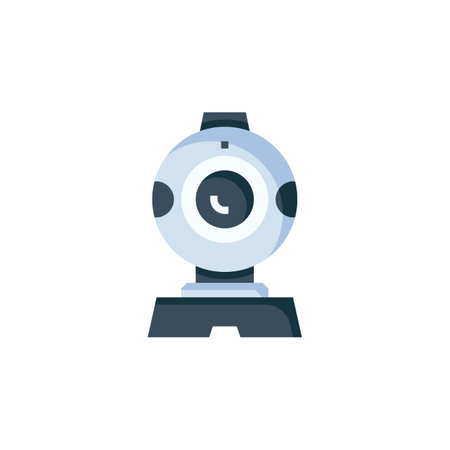 webcam vector icon. computer component icon flat style. perfect use for logo, presentation, website, and more. simple modern icon design flat styleのイラスト素材