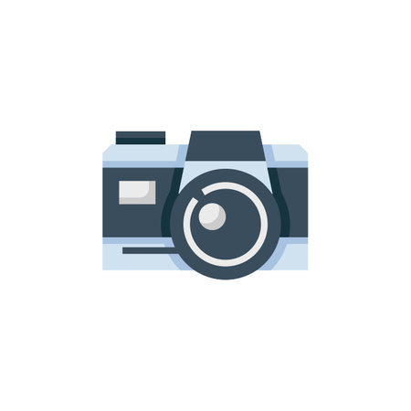 digital camera vector icon. computer component icon flat style. perfect use for logo, presentation, website, and more. simple modern icon design flat styleのイラスト素材