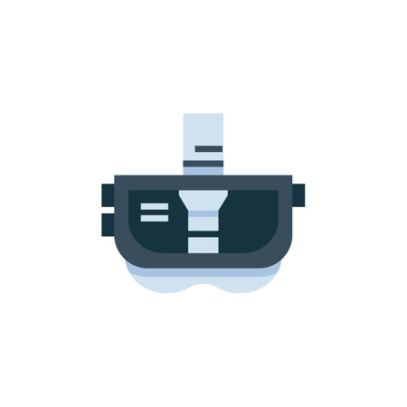 vr glasses vector icon. computer component icon flat style. perfect use for logo, presentation, website, and more. simple modern icon design flat styleのイラスト素材