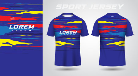 colorful shirt soccer football sport jersey template design mockup. Soccer jersey or football jersey template for sportswear. Vector Illustrationのイラスト素材