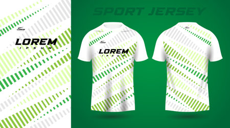 green shirt soccer football sport jersey template design mockupのイラスト素材