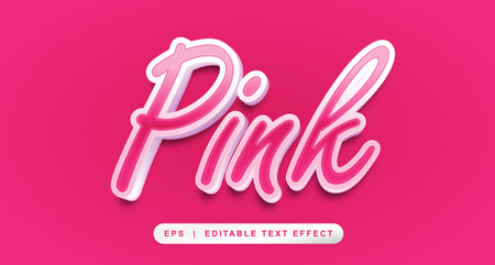 Pink Editable Text Style Effectのイラスト素材