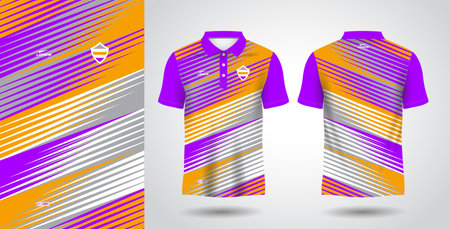 Soccer jersey template for polo shirt and t-shirt, abstract backgroundのイラスト素材