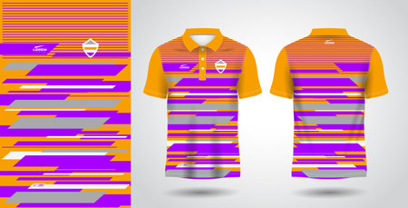 Soccer jersey template for polo shirt and t-shirt with abstract pattern.のイラスト素材