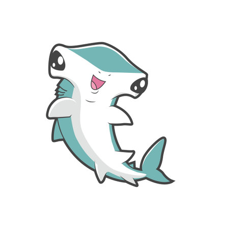 hammer head shark cute vector illustration designのイラスト素材