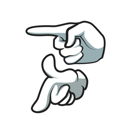 hands point to something vector illustration designのイラスト素材