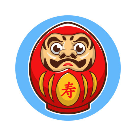 daruma illustration vector designのイラスト素材