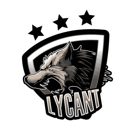 wolf esports logo illustration design