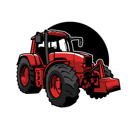 tractor vector illustration on a white background. Tractor icon.のイラスト素材