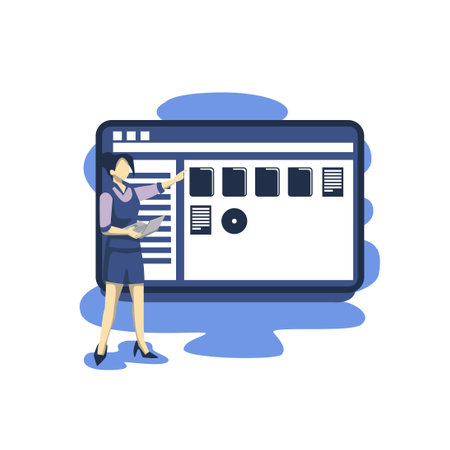 Dashboard service flat style illustration vector designのイラスト素材