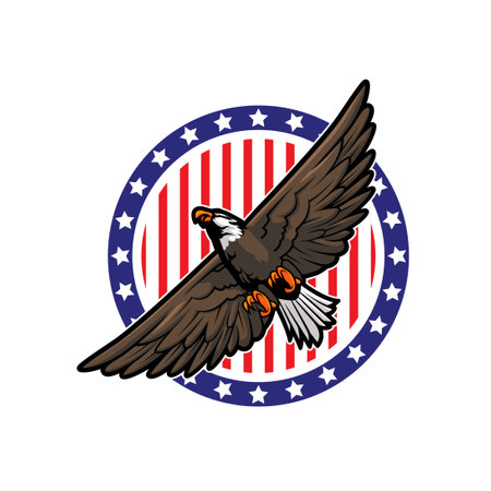 eagle illustration simple vector designのイラスト素材