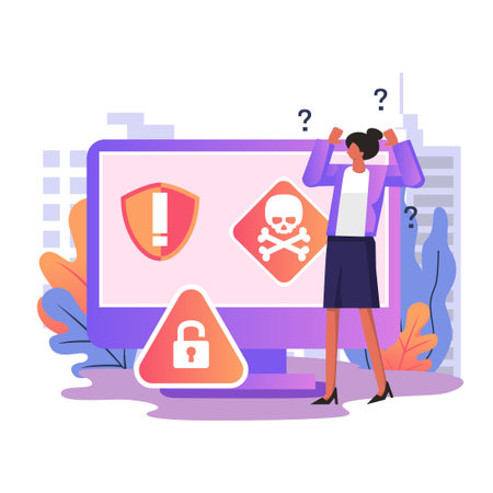Malware flat style illustration vector designのイラスト素材