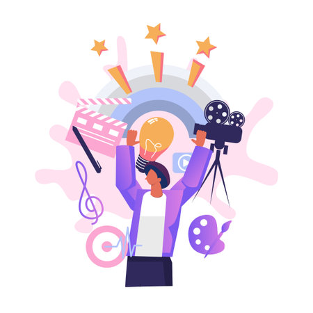 Imagination flat style illustration designのイラスト素材