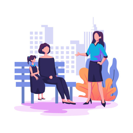 Psychotherapeutic counseling for a child conceptのイラスト素材