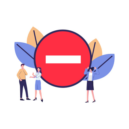 problem at work metaphore flat style illustration vector designのイラスト素材