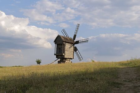 Old wooden mill of the XVII century.