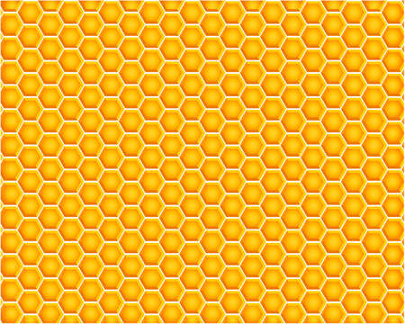 Vector background in a flat style consisting of honeycombs.のイラスト素材