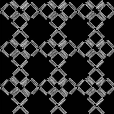 Vector pattern in the form of a gray diagonal lattice on a black background. Seamless pattern.