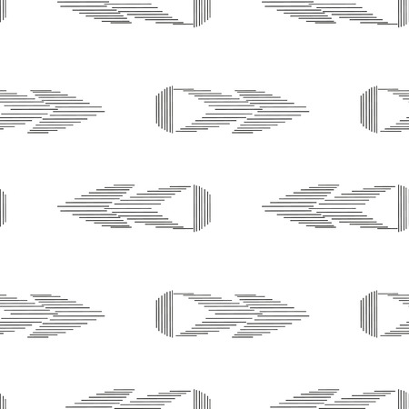 Vector seamless geometric pattern in a contrasting black and white tones.  Monochrome background of multidirectional arrows.のイラスト素材
