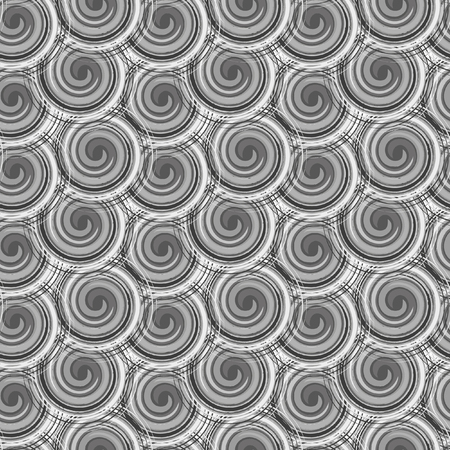 Vector seamless pattern from spiral elements. A background rich with a retro for a brown paper, walls, backgrounds. Seamless pattern background.のイラスト素材