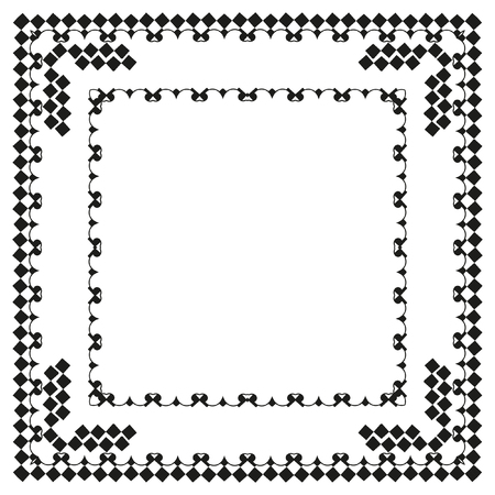 Decorative items to decorate your work. Vector design elements. Vector graphic elements for design. Geometric fashion pattern. Vector frame.のイラスト素材