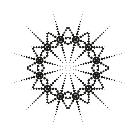 Decorative items to decorate your work. Vector design elements. Vector graphic elements for design. Geometric fashion pattern.  Vector star, snowflake, round pattern.のイラスト素材