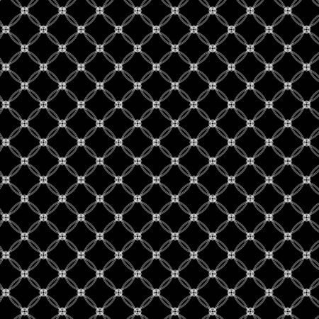 Monochrome elegant seamless pattern in black and white. Vector seamless geometric pattern in a contrasting black and white tones. Monochrome ornamental pattern for background.のイラスト素材