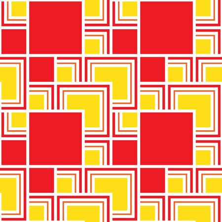 Abstract seamless pattern of colored squares. Abstract geometrical seamless patternのイラスト素材