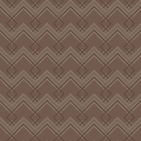 Seamless pattern of brown rhombuses. Brown monochrome geometrical pattern of squares. Vector seamless pattern. Modern stylish texture.のイラスト素材