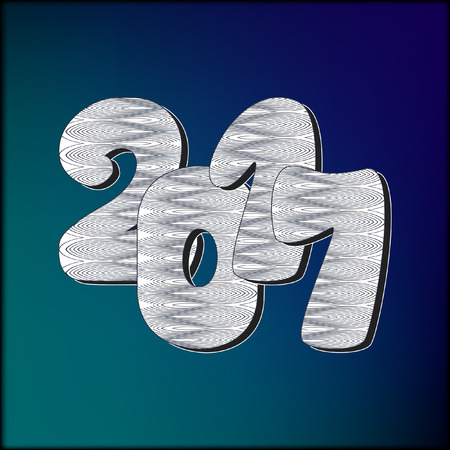 Vector label for the new 2017. 2017 Happy new year creative design for your greetings card, flyers,...