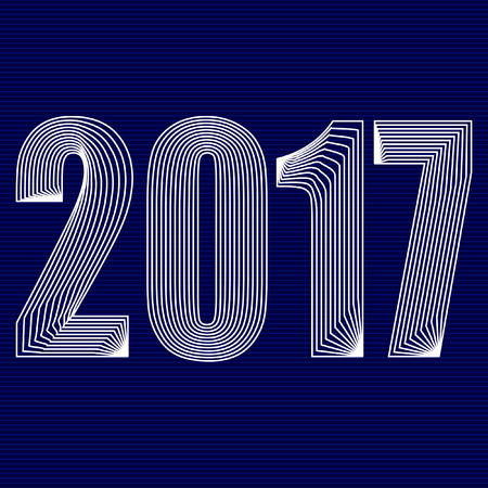 Vector label for the new 2017. Happy New 2017 year. 2017 Happy new year creative design for your greetings card, flyers, invitation, posters, brochure, banners, calendarのイラスト素材