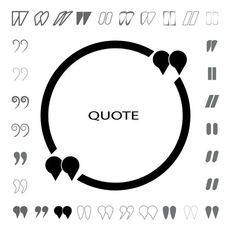 Quote form, paper sheet, information or text. Empty template, vector set. Quote blank template, form Designer.のイラスト素材