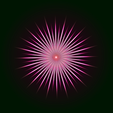 Bright flashes of colored stars on a dark background and transparent. Vector design elementsのイラスト素材