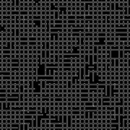 Monochrome elegant seamless pattern in black and white. Geometric pattern.のイラスト素材