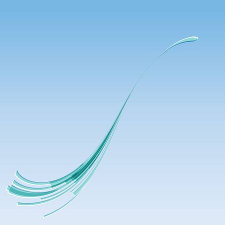 Takeoff. Abstract pattern of lines on the blue sky. Blue abstract backgroundのイラスト素材