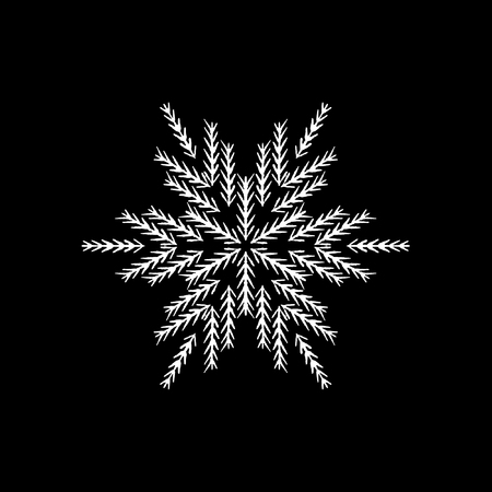 Vector circular pattern in grunge style. Vector grunge circular pattern, halftone, black and white graphics. Ethnic style black and white background. Hipsters, boho, rustic matのイラスト素材