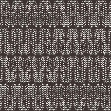Vector seamless pattern of grunge hatching. Doodle brush line pattern. Black and white drawing of hand drawn elementsのイラスト素材