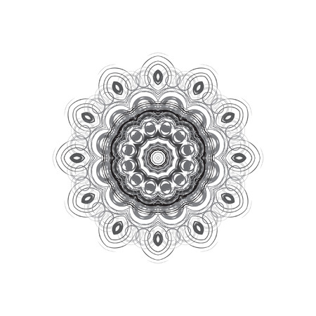 Mandala - circular pattern. A pattern from spirals for your designs. Vector pattern.のイラスト素材