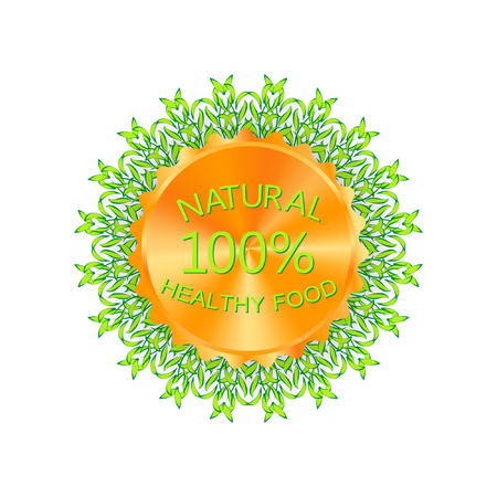 The organic product. Natural products. Without chemical additives.のイラスト素材