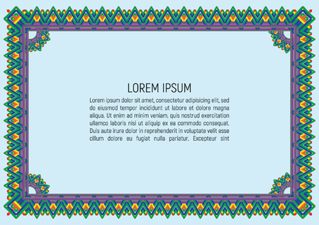 Certificate template. With guilloche pattern and background. Money style design. Vector illustrationのイラスト素材