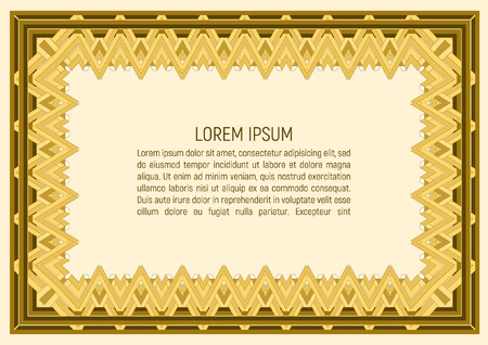 Certificate template. With guilloche pattern and background. Money style design. Vector illustrationのイラスト素材
