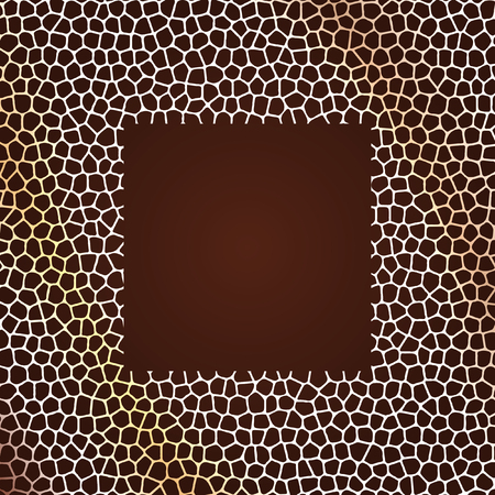 Background pattern of uneven polygons futuristic grid. Vector illustration with hexagons.のイラスト素材
