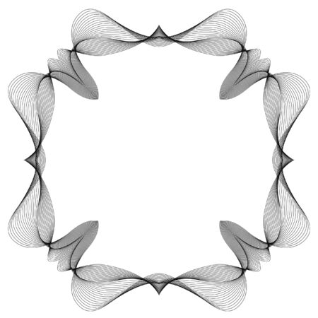 Design elements of the bright lines on a white background. Vector illustration. Blend abstract frame.のイラスト素材